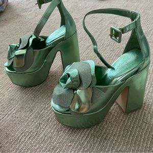 Emerald Green Jeffrey Campbell Chunky Heel💚